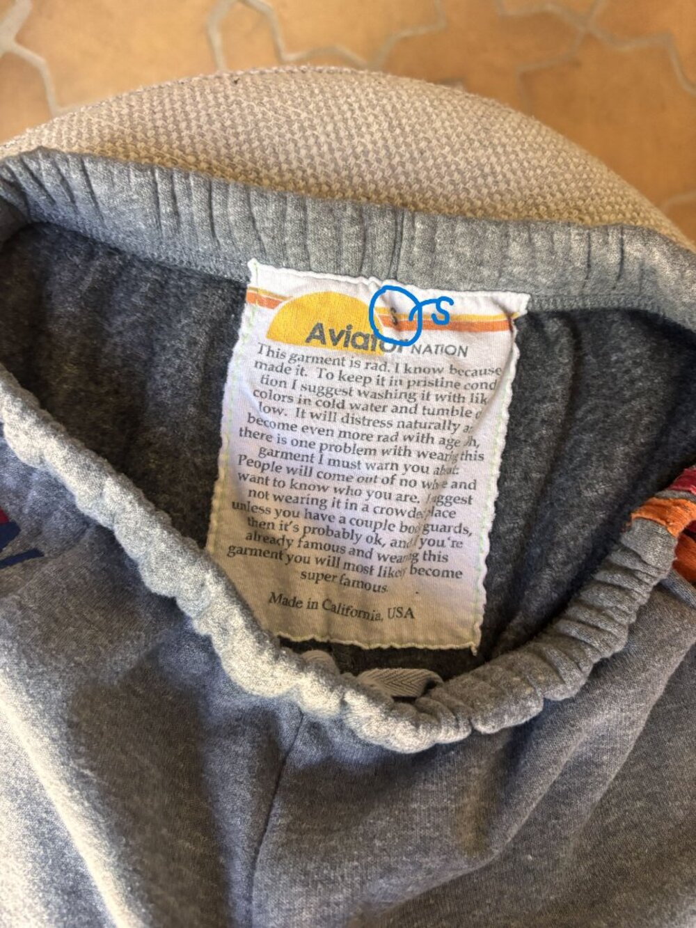 Aviator Nation Heathered Grey 5 Stripe Sweatpants W Small - Picture 2 of 5
